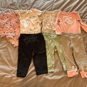 3 girls outfits (12 months)